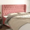 Image de vidaXL TÃªte de lit avec oreilles Rose 183x23x118/128 cm Velours
