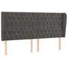 Image de vidaXL TÃªte de lit avec oreilles Gris foncÃ© 203x23x118/128 cm Velours