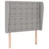 Image de vidaXL TÃªte de lit avec oreilles Gris clair 83x23x118/128 cm Tissu