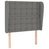 Image de vidaXL TÃªte de lit avec oreilles Gris foncÃ© 83x23x118/128 cm Tissu