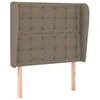 Image de vidaXL TÃªte de lit avec oreilles Taupe 93x23x118/128 cm Tissu