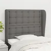 Image de vidaXL Tête de lit avec oreilles Gris foncé 103x23x118/128 cm Tissu3118381