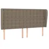 Image de vidaXL TÃªte de lit avec oreilles Taupe 163x23x118/128 cm Tissu