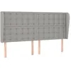 Image de vidaXL TÃªte de lit avec oreilles Gris clair 183x23x118/128 cm Tissu