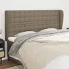 Image de vidaXL TÃªte de lit avec oreilles Taupe 183x23x118/128 cm Tissu