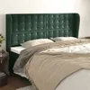 Image de vidaXL Tête de lit avec oreilles Vert foncé 163x23x118/128 cm Velours