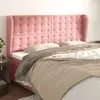 Image de vidaXL Tête de lit avec oreilles Rose 183x23x118/128 cm Velours