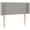Image de vidaXL TÃªte de lit avec oreilles Gris clair 83x16x78/88 cm Tissu