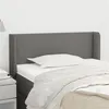 Image de vidaXL Tête de lit avec oreilles Gris foncé 93x16x78/88 cm Tissu