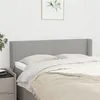 Image de vidaXL Tête de lit avec oreilles Gris clair 147x16x78/88 cm Tissu