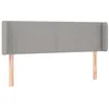 Image de vidaXL TÃªte de lit avec oreilles Gris clair 147x16x78/88 cm Tissu