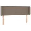 Image de vidaXL TÃªte de lit avec oreilles Taupe 147x16x78/88 cm Tissu