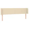 Image de vidaXL TÃªte de lit avec oreilles CrÃ¨me 163x16x78/88 cm Tissu