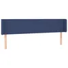 Image de vidaXL TÃªte de lit avec oreilles Bleu 163x16x78/88 cm Tissu
