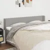 Image de vidaXL TÃªte de lit avec oreilles Gris clair 183x16x78/88 cm Tissu