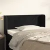 Image de vidaXL Tête de lit avec oreilles Noir 83x16x78/88 cm Velours