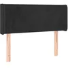 Image de vidaXL TÃªte de lit avec oreilles Noir 83x16x78/88 cm Velours