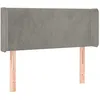 Image de vidaXL TÃªte de lit avec oreilles Gris clair 103x16x78/88 cm Velours
