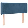 Image de vidaXL TÃªte de lit avec oreilles Bleu foncÃ© 103x16x78/88 cm Velours