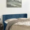 Image de vidaXL Tête de lit avec oreilles Bleu foncé 147x16x78/88 cm Velours3118540