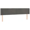 Image de vidaXL TÃªte de lit avec oreilles Gris foncÃ© 163x16x78/88 cm Velours