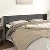 Image de vidaXL Tête de lit avec oreilles Gris foncé 183x16x78/88 cm Velours3118549