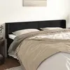 Image de vidaXL Tête de lit avec oreilles Noir 183x16x78/88 cm Velours
