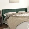 Image de vidaXL Tête de lit avec oreilles Vert foncé 203x16x78/88 cm Velours