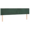 Image de vidaXL TÃªte de lit avec oreilles Vert foncÃ© 203x16x78/88 cm Velours
