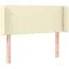 Image de vidaXL Vidaxl Tête De Lit Avec Oreilles Crème 83x16x78/88 Cm Similicuir
