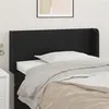 Image de vidaXL Tête de lit avec oreilles Noir 103x16x78/88 cm Similicuir