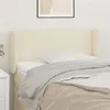 Image de vidaXL Tête de lit avec oreilles Crème 103x16x78/88 cm Similicuir