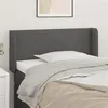Image de vidaXL Tête de lit avec oreilles Gris 103x16x78/88 cm Similicuir