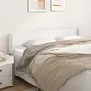 Image de vidaXL Tête de lit avec oreilles Blanc 163x16x78/88 cm Similicuir