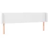Image de vidaXL TÃªte de lit avec oreilles Blanc 183x16x78/88 cm Similicuir