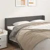 Image de vidaXL Tête de lit avec oreilles Gris 183x16x78/88 cm Similicuir3118594