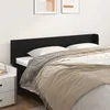 Image de vidaXL Tête de lit avec oreilles Noir 203x16x78/88 cm Similicuir3118596
