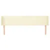 Image de vidaXL Tête de lit avec oreilles Crème 203x16x78/88 cm Similicuir