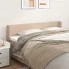 Image de vidaXL Tête de lit avec oreilles Cappuccino 203x16x78/88 cm Similicuir