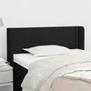 Image de vidaXL Tête de lit avec oreilles Noir 93x16x78/88 cm Tissu3118612