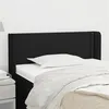 Image de vidaXL Tête de lit avec oreilles Noir 103x16x78/88 cm Tissu