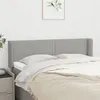 Image de vidaXL Tête de lit avec oreilles Gris clair 147x16x78/88 cm Tissu