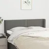 Image de vidaXL Tête de lit avec oreilles Gris foncé 147x16x78/88 cm Tissu3118627