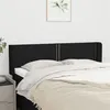 Image de vidaXL Tête de lit avec oreilles Noir 147x16x78/88 cm Tissu