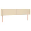 Image de vidaXL TÃªte de lit avec oreilles CrÃ¨me 183x16x78/88 cm Tissu