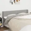 Image de vidaXL Tête de lit avec oreilles Gris clair 203x16x78/88 cm Tissu3118650