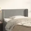 Image de vidaXL Tête de lit avec oreilles Gris clair 93x16x78/88 cm Velours