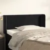 Image de vidaXL Tête de lit avec oreilles Noir 93x16x78/88 cm Velours