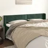 Image de vidaXL Tête de lit avec oreilles Vert foncé 183x16x78/88 cm Velours