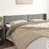 Image de vidaXL Tête de lit avec oreilles Gris clair 203x16x78/88 cm Velours